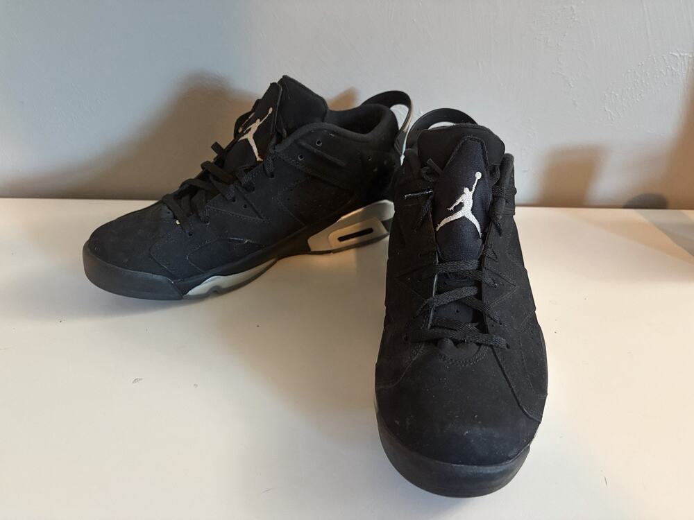 Nike Air Jordan 6 Retro Low Black/Silver No Box 304401-003 Sz 9.5 (0065)